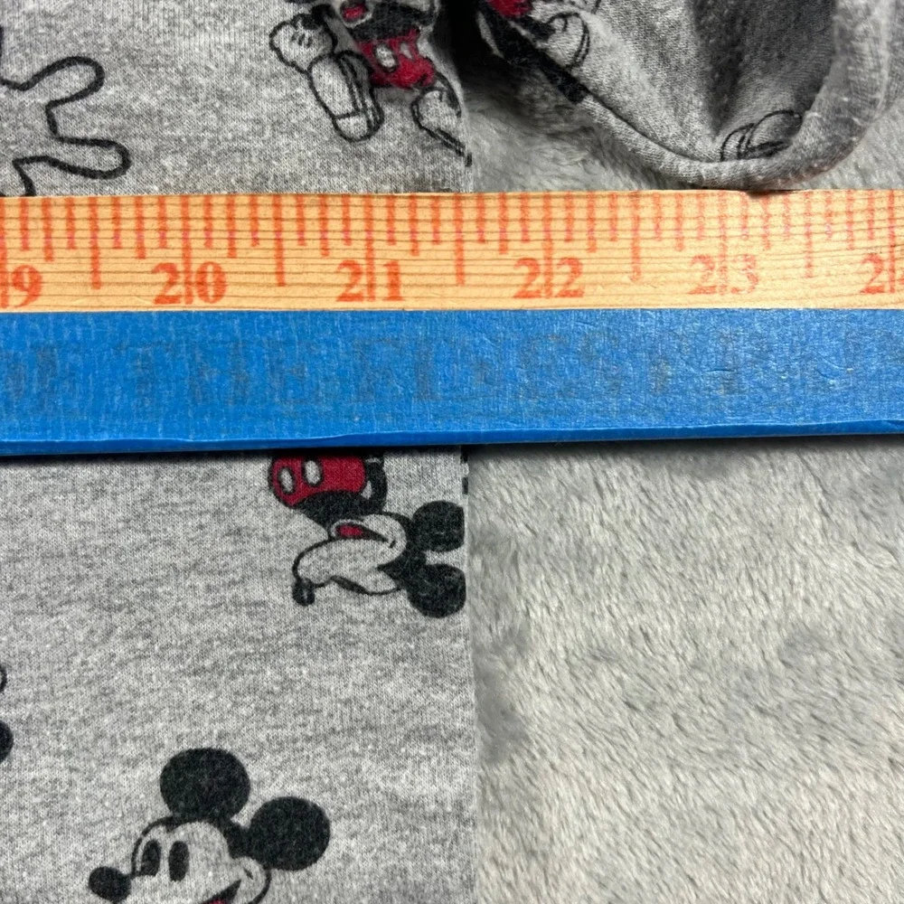 DISNEY Mickey Mouse Pajama Set Womens Small Gray All Over Print PJs Cozy - Picture 13 of 16